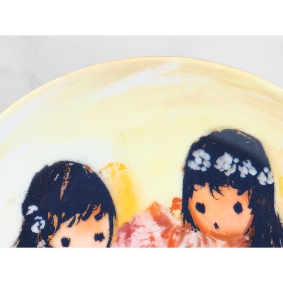 Spring Blossoms Children Of The Sun Year 1987 Fine China 8 1/2" Plate Wall Decor - Picture 5 of 13